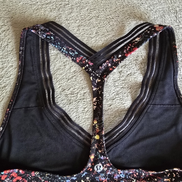 Lululemon Find Focus Bra Flowerescent Multi/Black size 6 - Picture 6 of 8